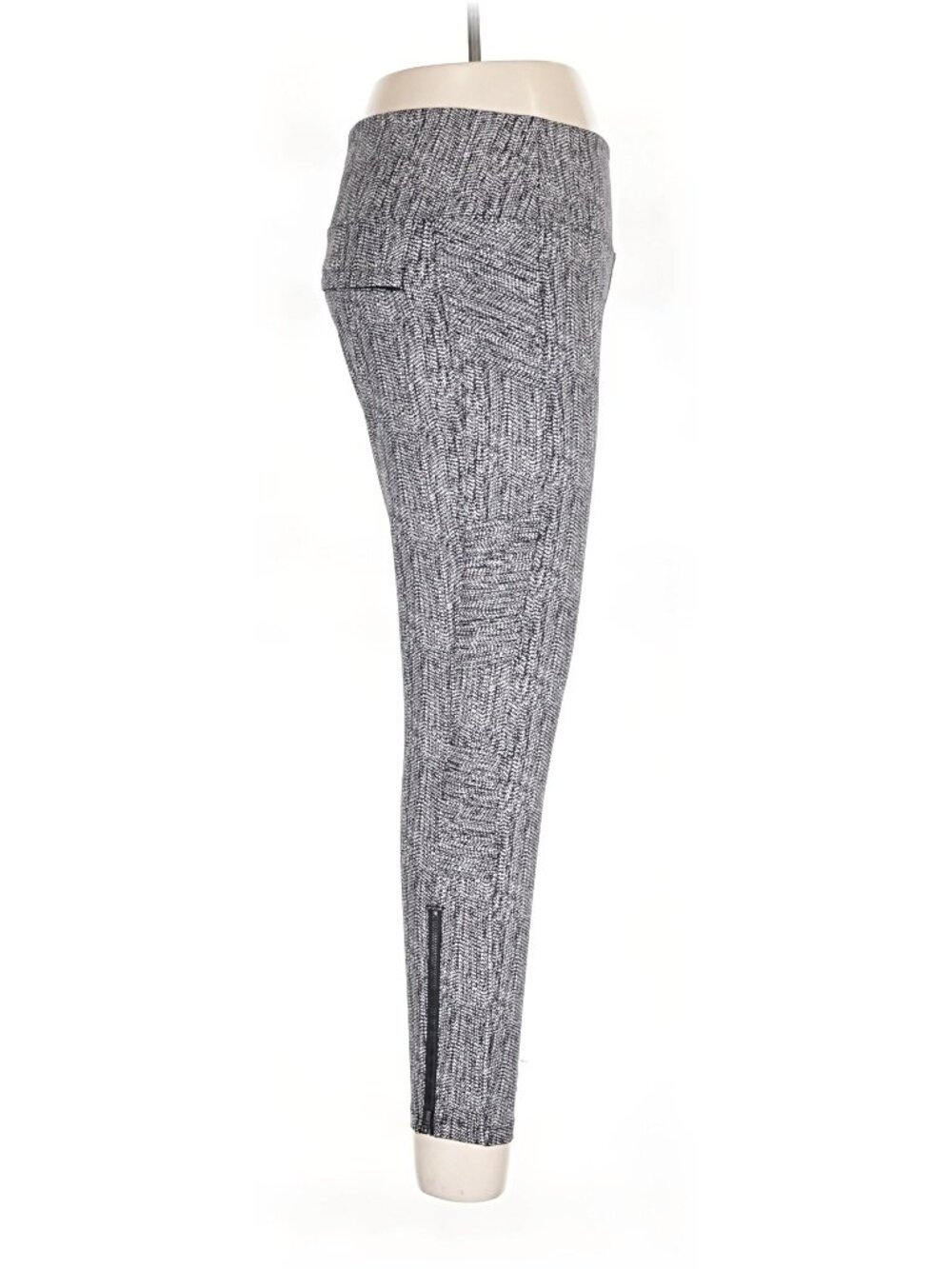 Athleta Delancey Textured Moto Leggings – Black & White – Size L - Picture 4 of 5